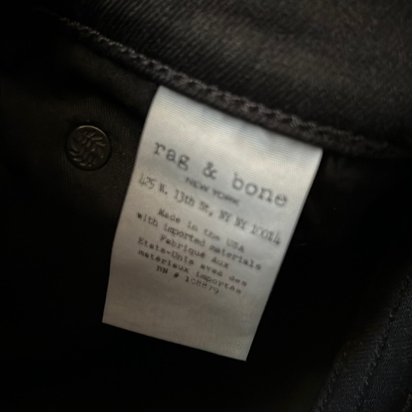 Like New Rag & Bone Yuki High Waist Jean in Coal Bar - Picture 16 of 16